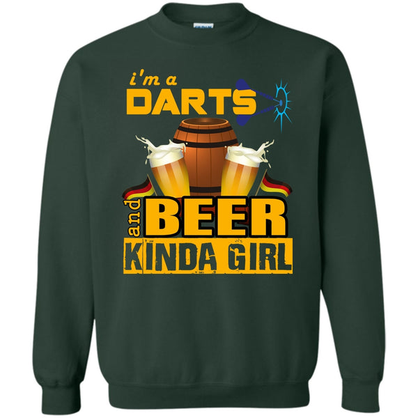 Beer Kinda Girl T Shirt, Coolest Darts Girl Sweatshirt