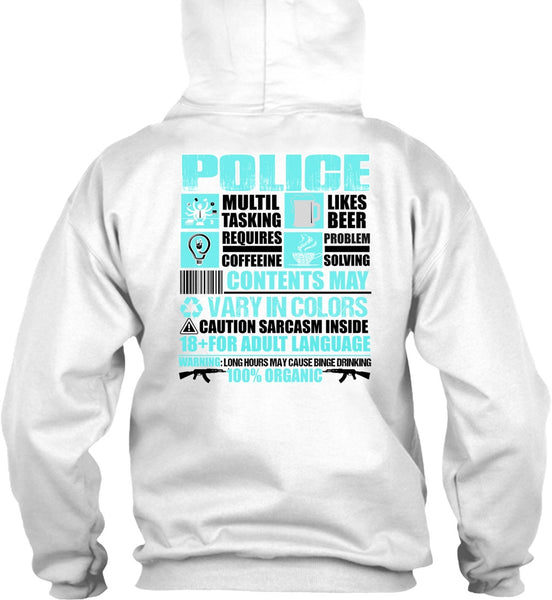 Police Multitasking T Shirt, I Love Police T Shirt