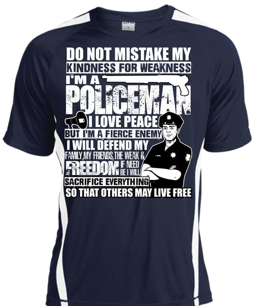 I'm A Policeman T Shirt, I Love Peace T Shirt, Cool Shirt