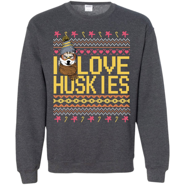 Coolest Huskies Lover T Shirt, Dog Merry Christmas Sweatshirt