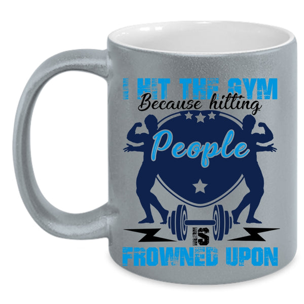 Cool Gift For Gymnast Coffee Mug, I Hit The Gym Accent Mug