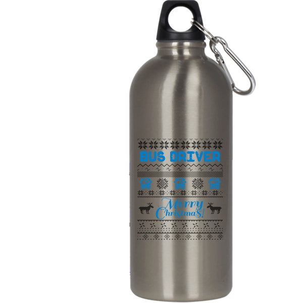 Bus Driver 20 oz Stainless Steel Bottle,Merry Christmas Outdoor Sports Water Bottle