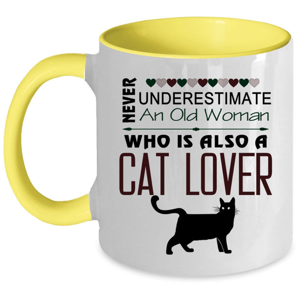 Old Woman Who Is Also A Cat Lover Cup, Grandmother Mug