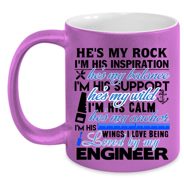 Cool Couple Coffee Mug, I Love Being Loved By My Engineer Accent Mug