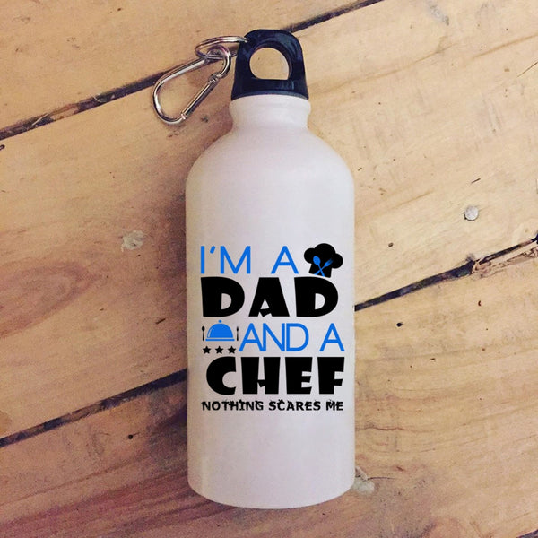 I'm A Dad And A Chef 20 oz Stainless Steel Bottle,Gift For Chef Dad Outdoor Sports Water Bottle