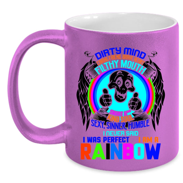 I Am A Rainbow Coffee Mug, I never Said I Was Perfect Accent Mug
