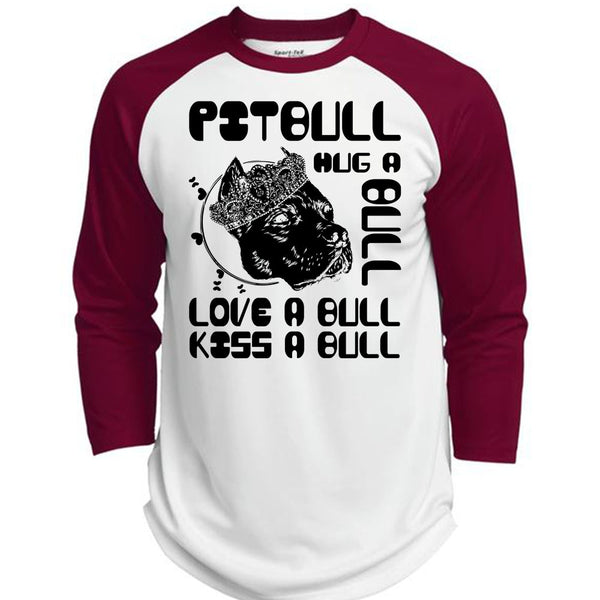 Pit Bull Hug A Bull T Shirt, I Love Pit Bull T Shirt, Awesome T-Shirts  (Polyester Game Baseball Jersey)
