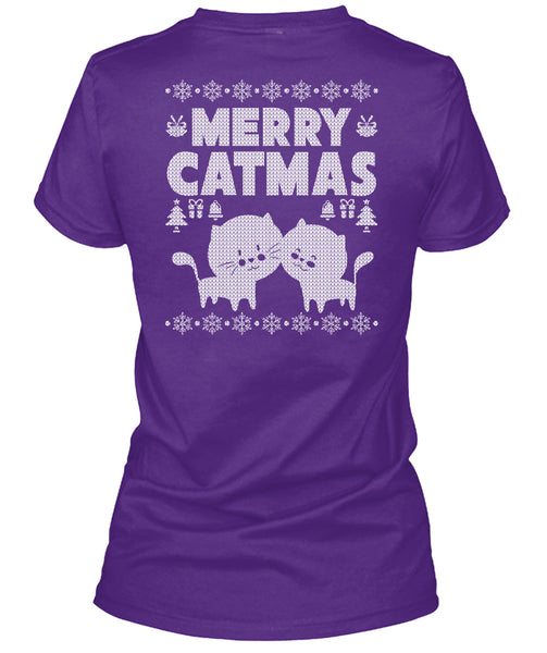 Merry Catmas T Shirt, Funny Winter T Shirt