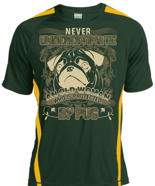 Old Woman Who Is Protected By Pug T Shirt, My Favorite T Shirt, Cool Shirt