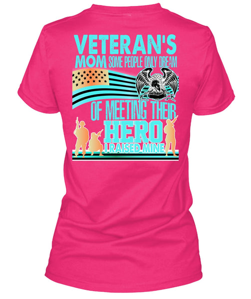 Veteran's Mom T Shirt, I Love Veteran T Shirt