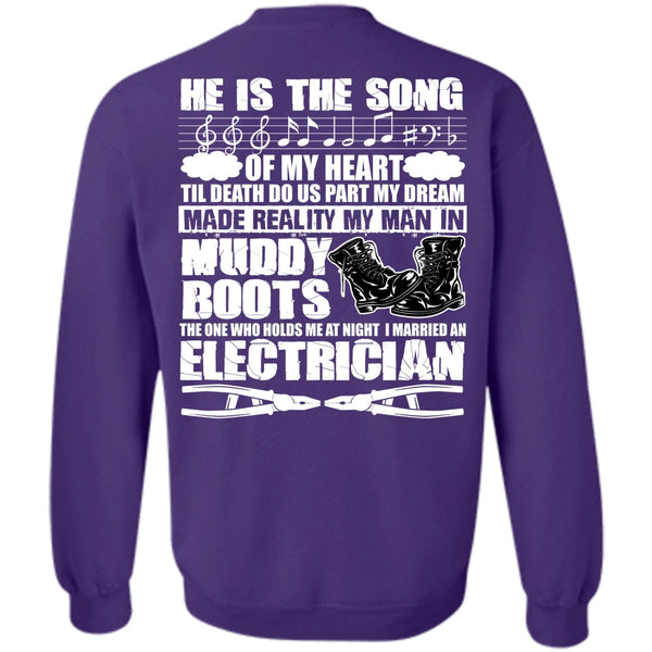 He Is The Song T Shirt, I Love Electrician Sweatshirt