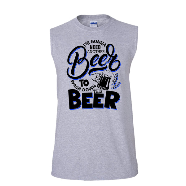 I'm Gonna Need Another Beer T Shirt, Coolest Beer Drinker Tank Top (Men's Cotton Sleeveless)