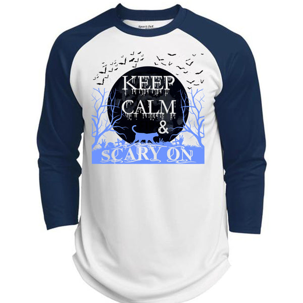 Keep Calm And Scary On T Shirt, Wait For Halloween T Shirt, Awesome T-Shirts  (Polyester Game Baseball Jersey)