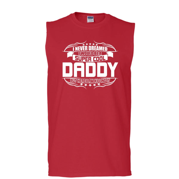 Cool Daddy T Shirt, Become A Cool Dad Tank Top (Men's Cotton Sleeveless)