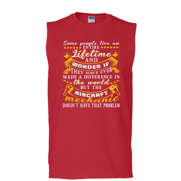 The Aircraft Mechanic T Shirt, Coolest Aircraft Mechanic Tank Top (Men's Cotton Sleeveless)