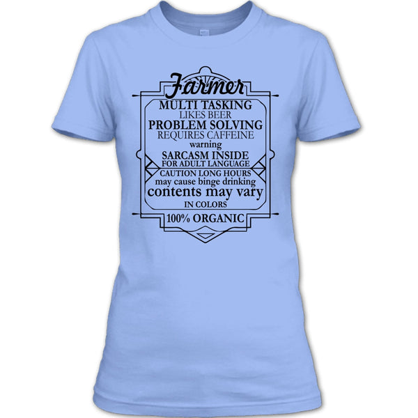 Farmer Multi Tasking T Shirt, Coolest Farmer T Shirt