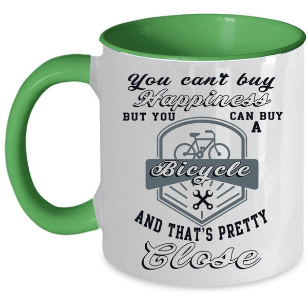 It Make Me Happy Coffee Mug, You Can Buy A Bicycle Accent Mug