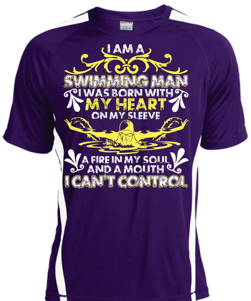 I Am A Swimming Man T Shirt, I Can't Control T Shirt, Cool Shirt