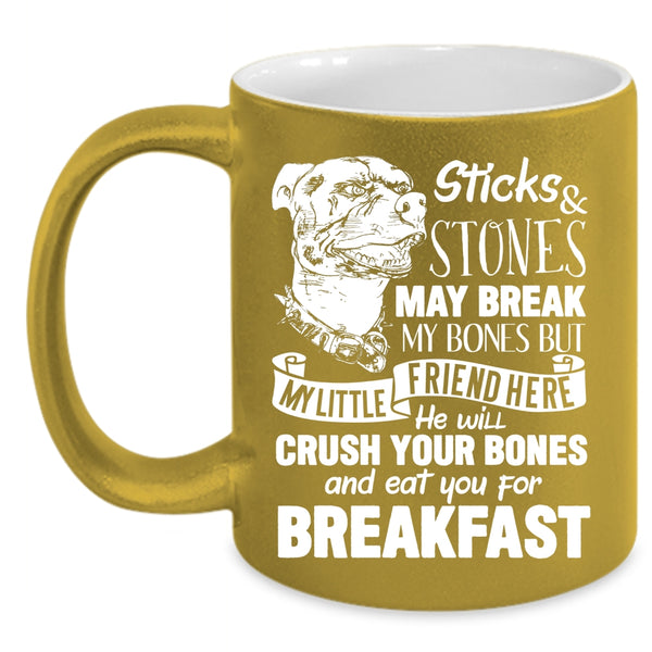 My Little Friend Coffee Mug, Funny Pitbulls Coffee Cup