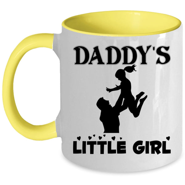 Father And Daughter Coffee Mug, Daddy's Little Girl Accent Mug
