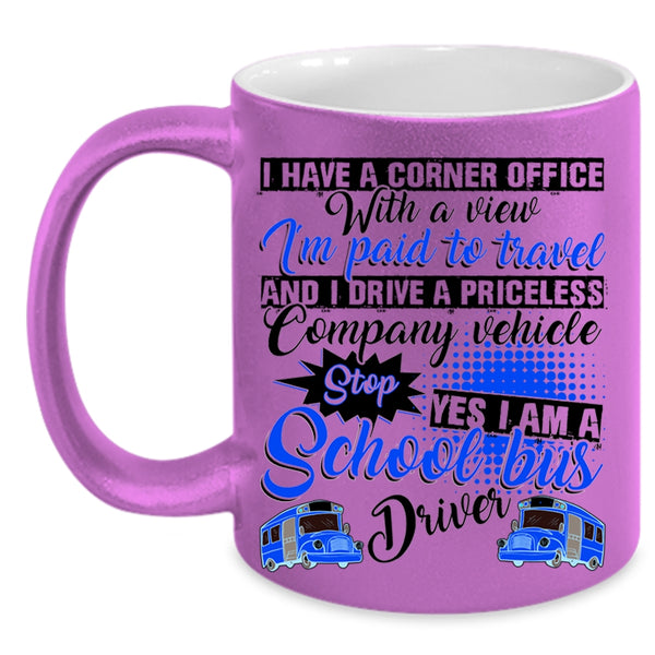 Cool Bus Driver Coffee Mug, I Am A School Bus Driver Accent Mug