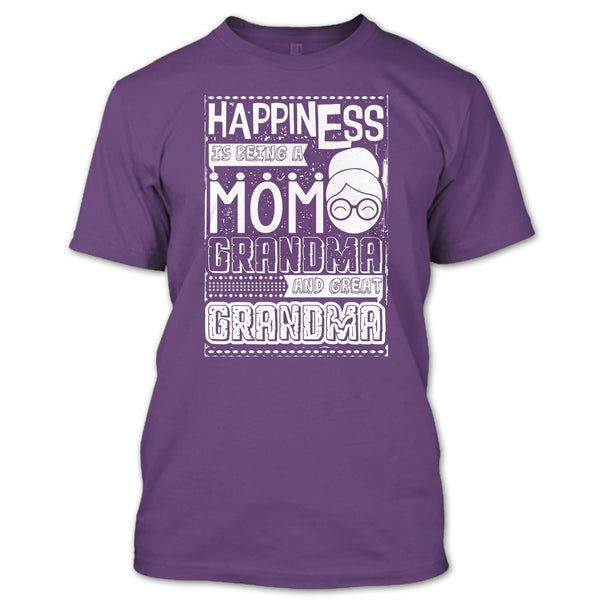 Happiness Is Being A Mom T Shirt, Grandma T Shirt