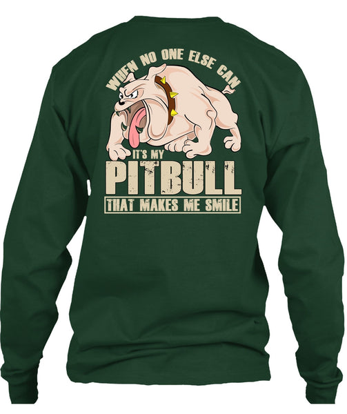 It's My Pit Bull T Shirt, Makes Me Smile T Shirt