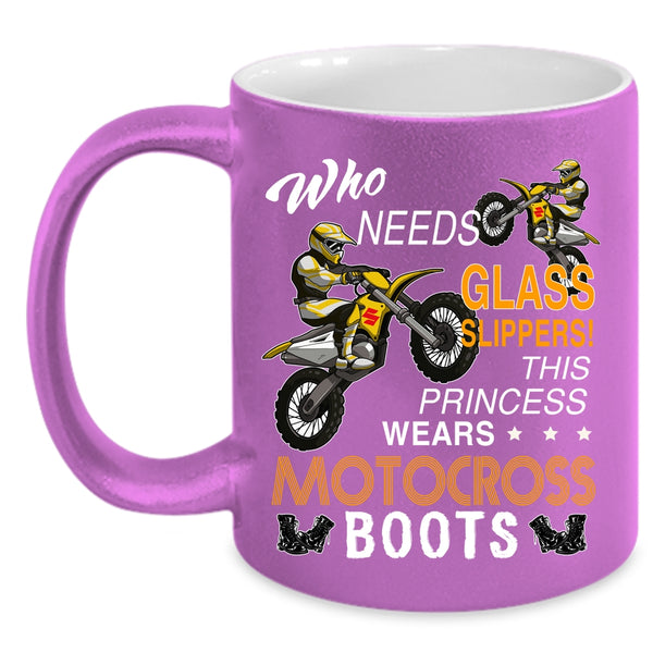 This Princess Wears Motocross Boots Coffee Mug, Cute Girls Coffee Cup