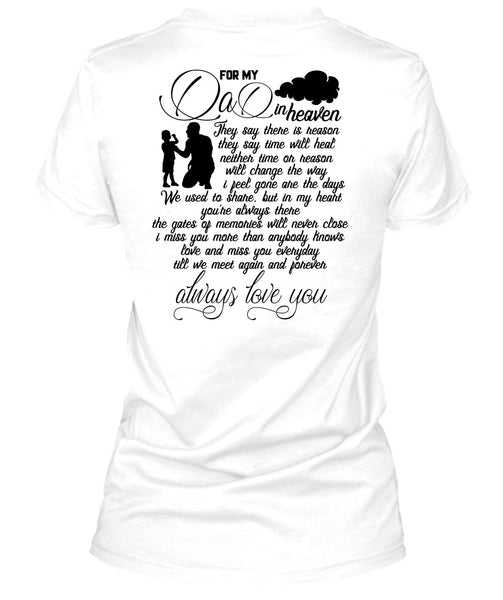 For My Dad In Heaven T Shirt, I Love Dad T Shirt