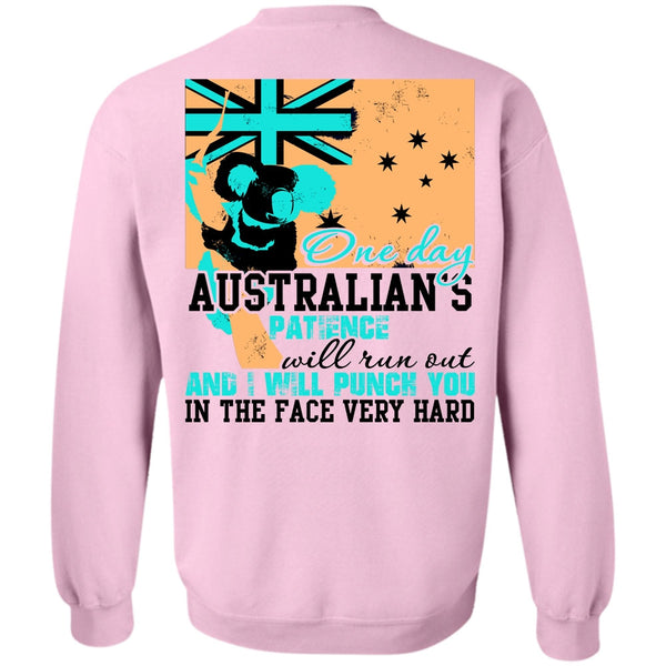 I Love Veteran T Shirt, On Day Australian's Patience Sweatshirt