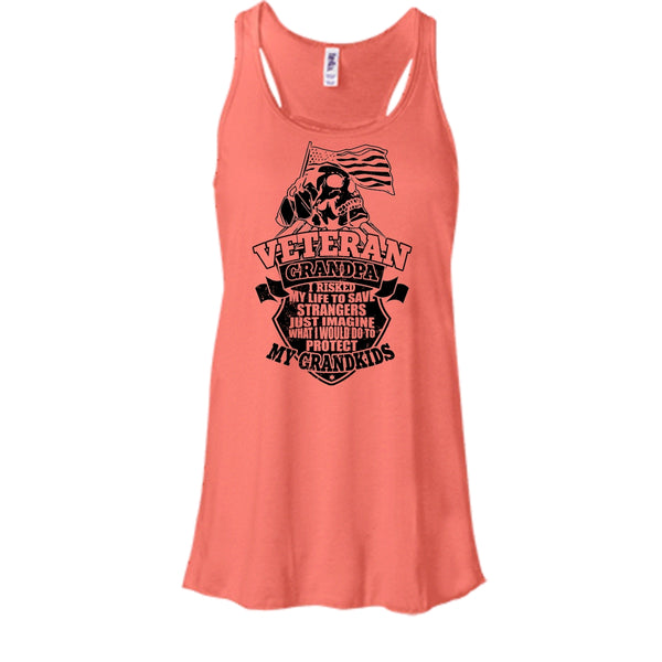 Veteran Grandpa T Shirt, To Protect My Grandkids Tank Top