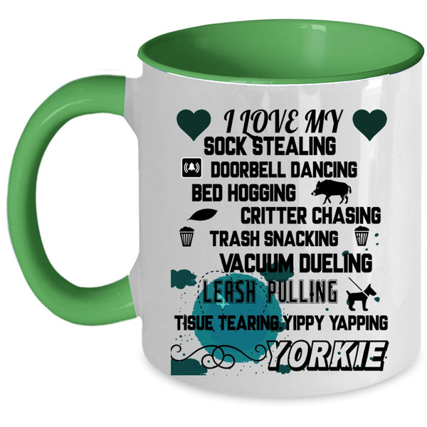 Cute Gift For Yorkie Owner Coffee Mug, I Love My Yorkie Accent Mug
