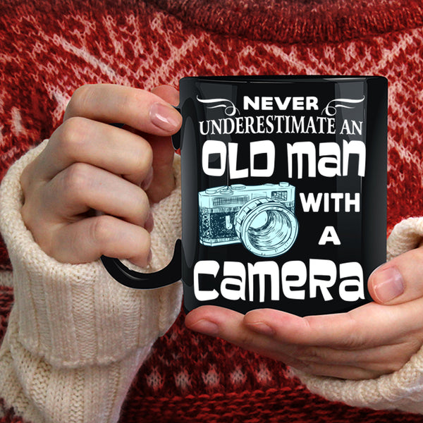 Old Man With A Camera Coffee Mug, Awesome Grandpas Coffee Cup