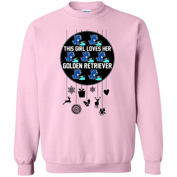 Merry Christmas Gift T Shirt, This Girl Loves Her Golden Retriever Sweatshirt