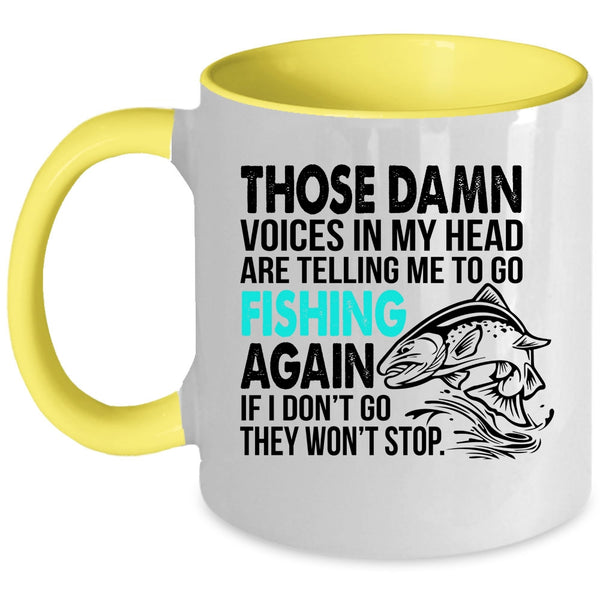 Cool Gift For Fisher Coffee Mug, Go Fishing Accent Mug