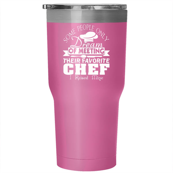 Meeting Their Favorite Chef Tumbler 30 oz Stainless Steel, Cool Chef Travel Mug