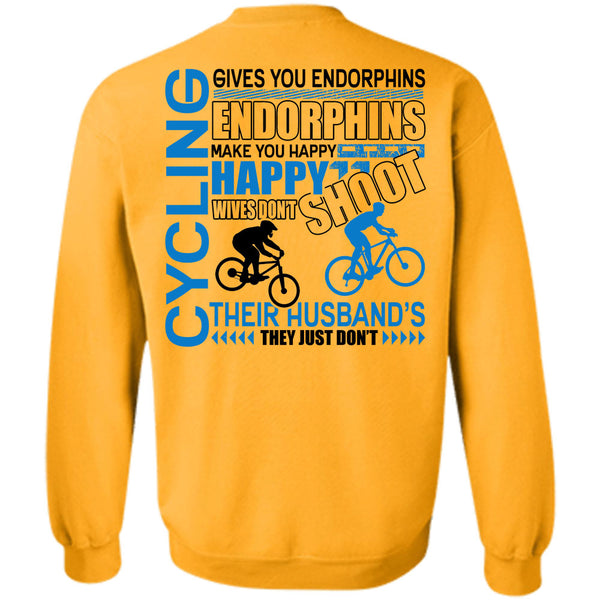 I Love Biking T Shirt, Cycling Gives You Endorphins Sweatshirt