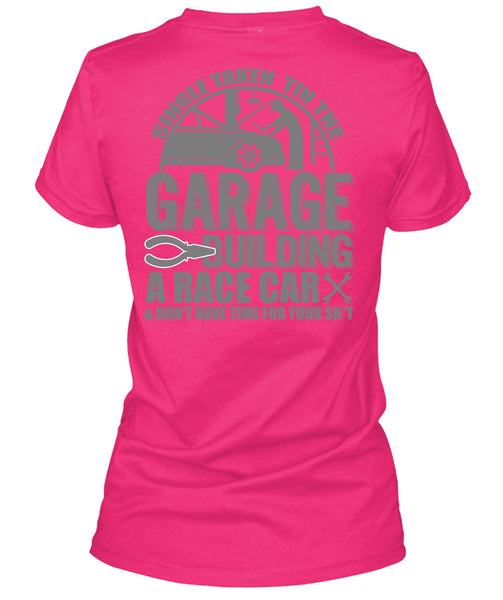 Garage Building A Race Car T Shirt, I Love Mechanic T Shirt