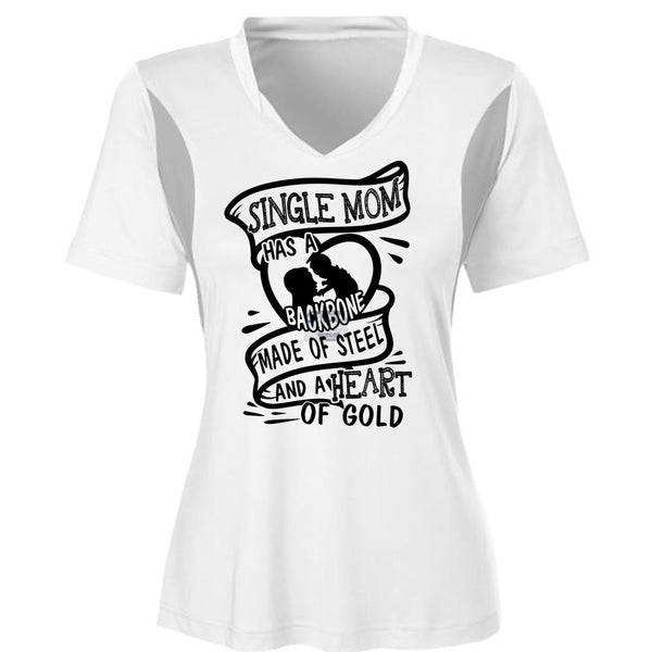 Single Mom Has A Backbone Made Of Steel T Shirt, I Love Mother T Shirt, Awesome T-Shirts