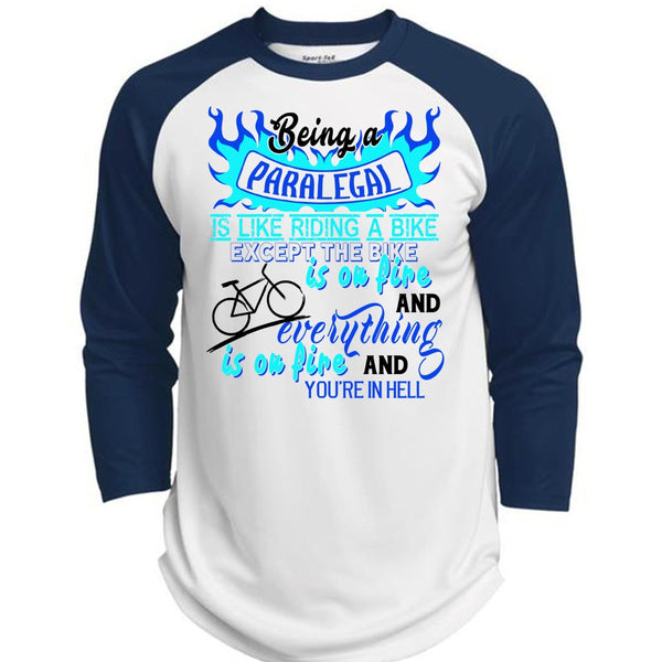 Being A Paralegal Is Like Riding A Bike T Shirt, Career T Shirt  (Polyester Game Baseball Jersey)