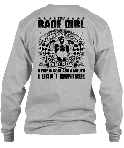 I'm A Race Girl T Shirt, I Love Biker T Shirt