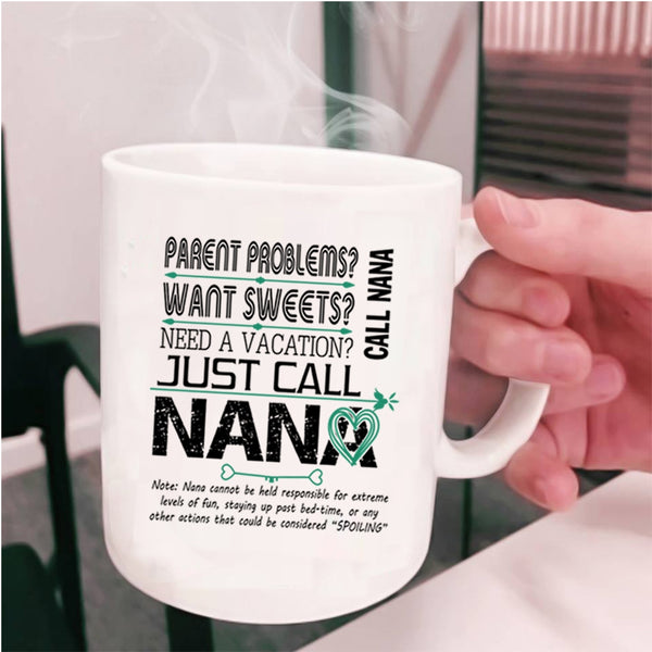 I Love Being A Nana Coffee Mug, Happiness Is Being A Nana Cup