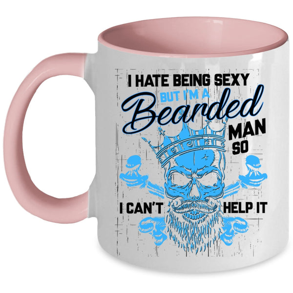 Cool Gift For Dad Coffee Mug, I'm A Bearded Man Accent Mug