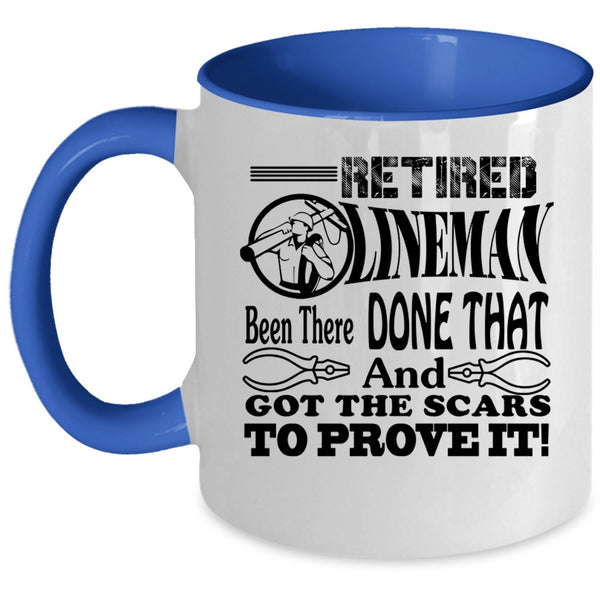 Gift For Retired Lineman Coffee Mug, Retired Lineman Accent Mug