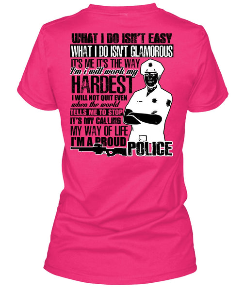 I'm A Proud Police T Shirt, I Love Police T Shirt