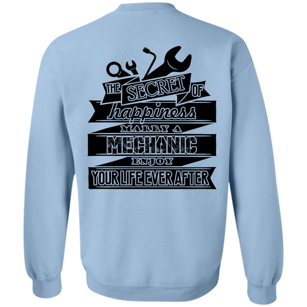 Being A Mechanic T Shirt, Happiness Marry A Mechanic Sweatshirt