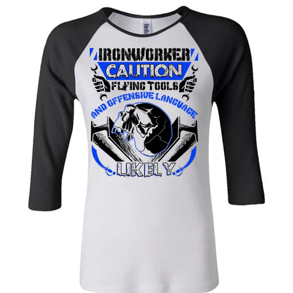 Ironworker Caution Flying Tools T Shirt, I Love Ironworker T Shirt, Awesome T-Shirts