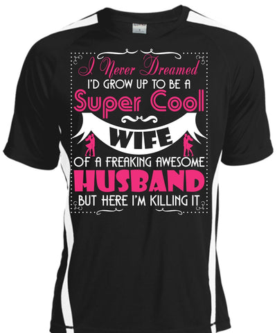 A black t-shirt with the shopify logo