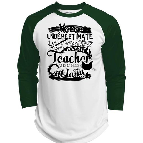 The Tenacious Power Of A Teacher T Shirt, I Love Cat T Shirt, Awesome T-Shirts  (Polyester Game Baseball Jersey)