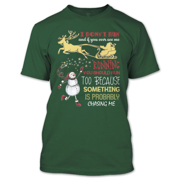 You Should Run To T Shirt, Coolest Merry Christmas Gift T Shirt